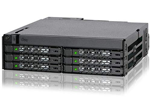 Icy Dock Tougharmor Mb606Spo-B Gabbia Backplane, Rack Mobile, Robusta Custodia In Metallo Hot Swap Per 6 X 2.5 Ssd/Sata O Hdd E Vassoio Odd Ultra Sott