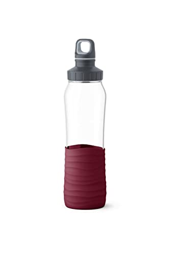 Emsa Drink2Go Glas Trinkflasche 0,7L Rd | Weinrot