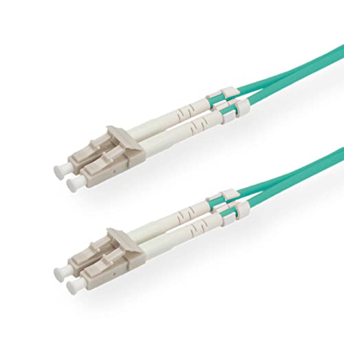 Roline Fibre Optic Jumper Cable, 50/125Μm, Lc/Lc, Om3, Turquoise 2 M Lc Lc Turchese Cavo A Fibre Ottiche