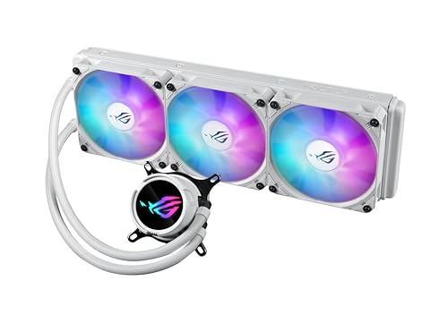 Asus Rog Strix Lc Iii 360 Argb Wht, Dissipatore A Liquido Per Cpu All-In-One Con Blocco Dell'Acqua Ruotabile A 360°, Pompa Asetek V2 Di 7A Generazione