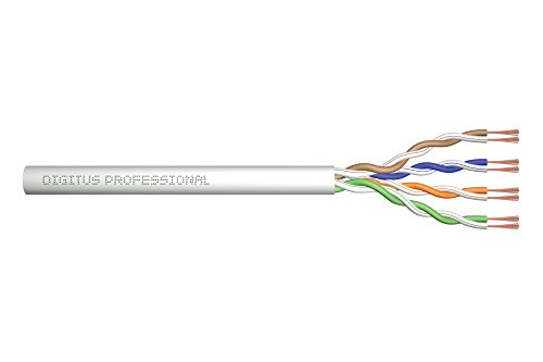 Digitus - Cavo Patch Cat-5E Cat-5E, Al Metro, Non Confezionato - 305 M - Cavo Di Rete Utp - Pvc - Awg 26/7 - Grigio, 305 M, Cat 5E U-Utp