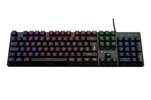 Surefire Kingpin M2 - Tastiera Meccanica Da Gioco Tedesca, Tastiera Multimediale Da Gioco Full Size, Tastiera Rgb Con Illuminazione, 100% Tasti Anti-G