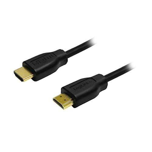 Logilink Ch0035 Cavo Hdmi High Speed Con Ethernet (Versione 1.4), 2 X 19 Pin Male (Oro), Nero, Polytasche Nero Nero 10.00 M