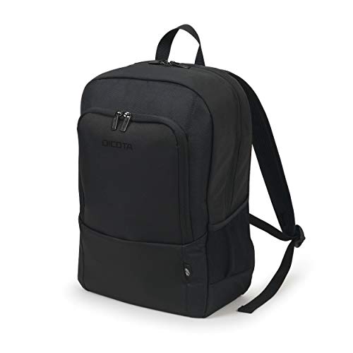 Dicota Eco Backpack Base 15-17.3 - Leggero Zaino Per Computer Portatile Con Imbottitura Protettiva E Spazio Di Stoccaggio, Colore Nero