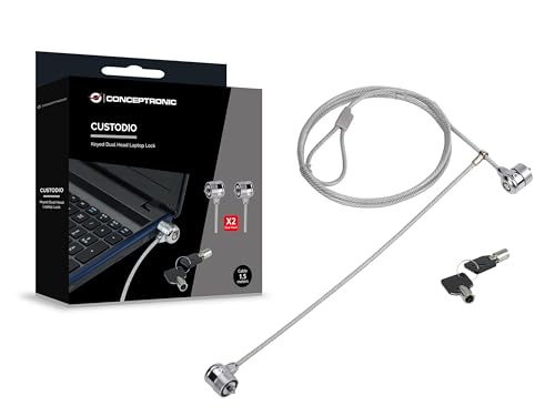 Conceptronic Cnbslock15T - Lucchetto A Doppia Testa Con Chiave, 1,5 M
