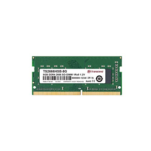 Transcend Ts2666Hsb-8G, Modulo Di Memoria 8Gb Ddr4 2666 Mhz So-Dimm 1Rx8