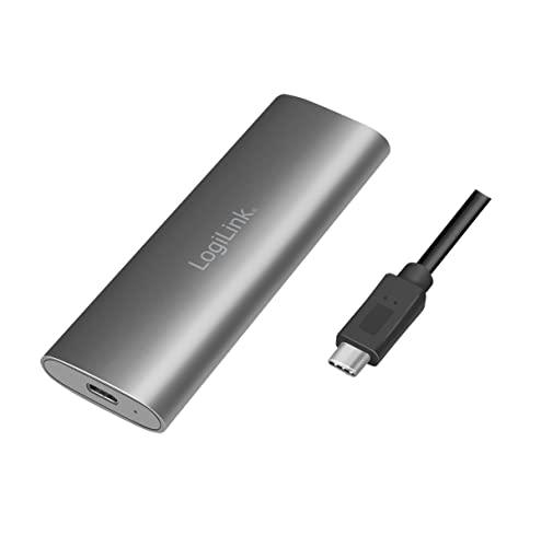 Logilink Alloggiamento Usb 3.2 Gen 2X1 Per Ssd M.2 Nvme (Pcie) E Sata (Ngff), Adatto Per Ssd M.2, Ps5 E Xbox, Argento