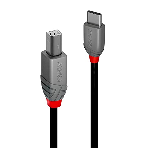 Lindy 36943 Cable Usb 3 M Usb 2.0 Usb C Usb B Negro 3M Usb 2.0 Type C To B Cable