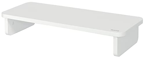 Leitz Supporto Da Scrivania Per Monitor O Laptop Da 24 ", Fino Ad Un Peso Di 20 Kg, Spazio Per Tastiera Da 470 Mm, Gamma Ergo, 7,9 Cm X 21 Cm X 8,4 Cm