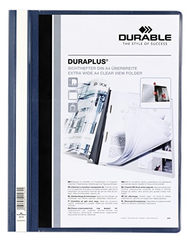 Durable Hunke & Jochheim Offerta Cucitrici Duraplus®, Resistente Pellicola, Din A4, Colore: Blu Scuro