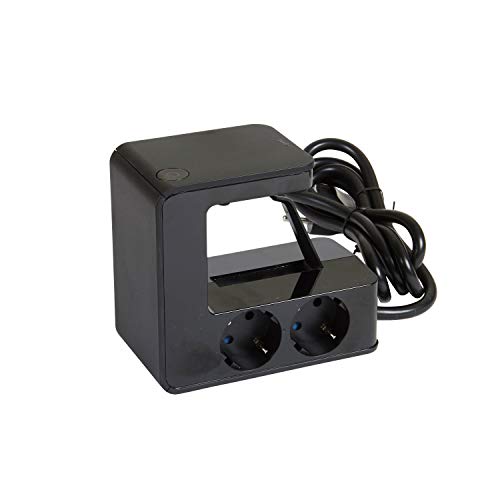 Regleta Con Clipaje Legrand Upower 694812 4 Tomas De Corriente 2 Usb-A Negro