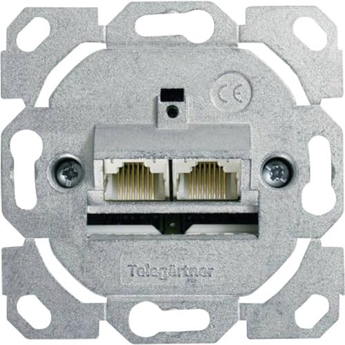 Telegärtner Cable Duct Mounting Cat.6/E Without Face Plate Argento
