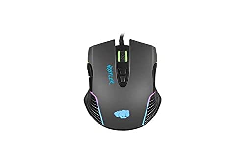 Fury Hunter 2.0 - Mouse Da Gioco Usb, 6400 Dpi, 6 Pulsanti, Ottico, Retroilluminato, Leggero, Con Software, Colore Nero