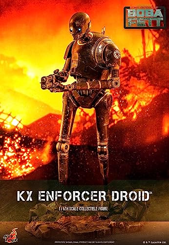Star Wars Hot Toys The Book Of Boba Fett - Statuetta Da 1/6 Kx Enforcer Droid 36 Cm