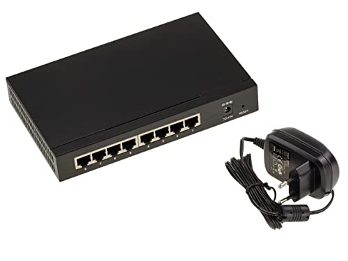 Kalea-Informatique Switch Di Rete 2,5 Gigabit Lan Ethernet 10 100 1000 2500 Mbps 8 Porte Rj45 Con Alimentazione Esterna. Larghezza Di Banda 40Gbps