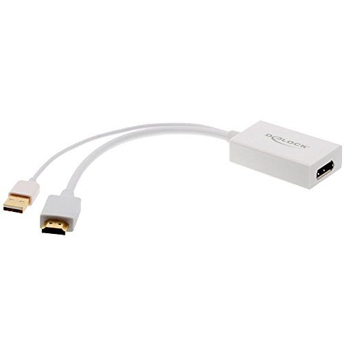 Delock Adapter Hdmi-A Male > Displayport 1.2 Female - White