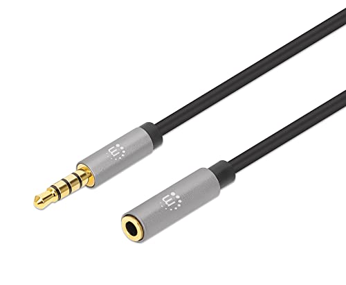 Cable Alargador Audio Manhattan Aux/Jack 3,5 Mm 1M