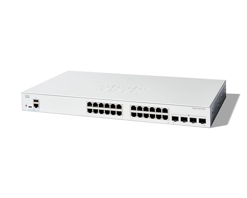 Cisco Catalyst 1200-24T-4G Smart Switch, 24 Porte Ge, 4 Porte Sfp 1Ge, Protezione Limitata A Vita (C1200-24T-4G)