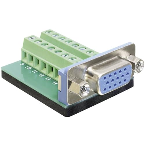 Delock Adapter Vga Female > Terminal Block 16Pin Verde