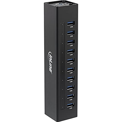 Inline® Usb 3.0 Hub, 10 Porte Con Alimentatore 4A