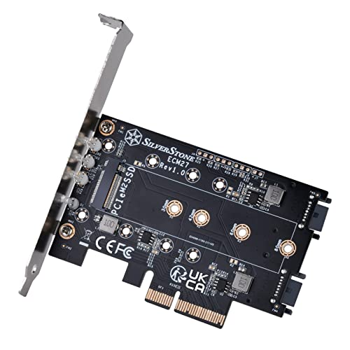 Silverstone Sst-Ecm27-1 Slot Nvme E 2 Slot -Sata-M.2 Ssd A Pci E-X4 Adattatore