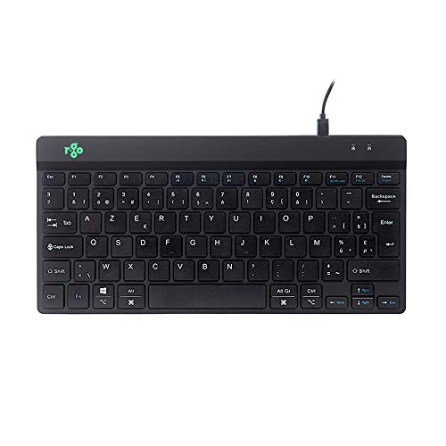 R-Go Tools Tastiera Compact Break - Azerty (Layout Be) - Con Indicatore Di Rottura, Design Ergonomico Piatto, Connessione Usb C/Usb-A Cablata - Compat