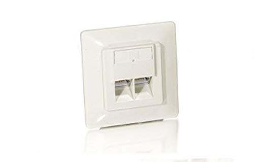 Equip 2 X Rj45 Cat5E - Presa Da Incasso, Colore: Bianco Perla