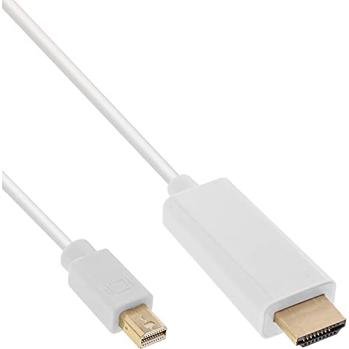 Inline 17176I - Cavo Convertitore Mini Displayport A Hdmi, 4K2K, Con Audio, 1,5 M, Colore: Bianco