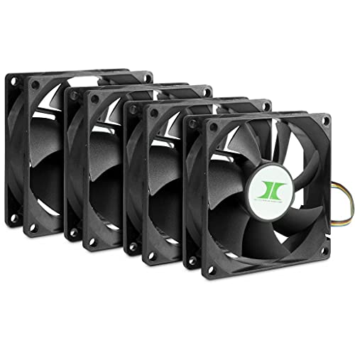 Inter-Tech 88887290 Ventola Per Pc Computer Case Ventilatore 8 Cm Nero 4 Pezzo(I)