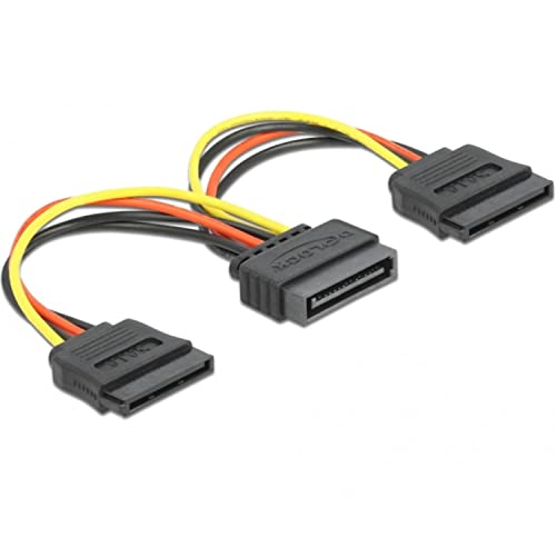 Delock Cable Power Sata 15Pin > 2X Sata Hdd – Straight 0,15 M