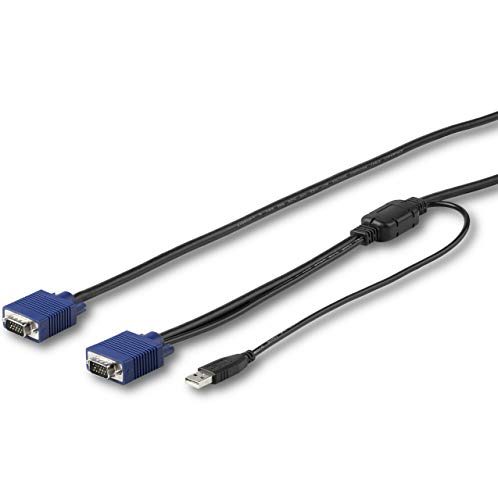 Startech.Com Cavo Kvm Usb Da 1,8M Per Console Startech.Com Montabile Ad Armadio Rack - Vga & Usb - Cablato Con Singolo Connettore (Rkconsuv15)