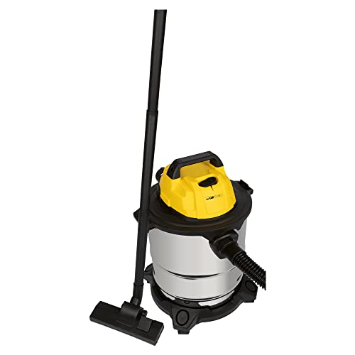 Clatronic Aspirapolvere Per Acqua E Polvere, Aspirapolvere Di Acqua/Polvere Grande E Comodo, 1200 W, Custodia In Acciaio Inossidabile Di Alta Qualità,