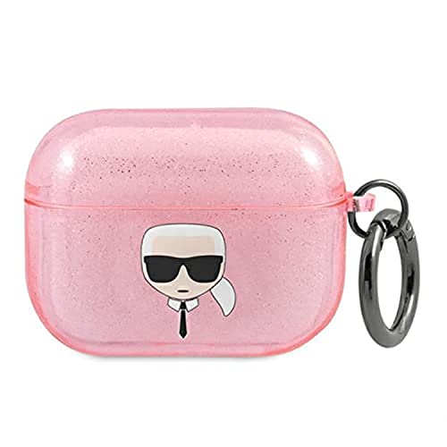 Karl Lagerfeld Klapukhgp - Custodia Per Airpods Pro, Con Glitter, Colore: Rosa