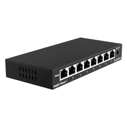 Reyee 8-Port Gigabit Smart Switch, 8 Gigabit Rj45 Ports, Desktop Steel Case Marca