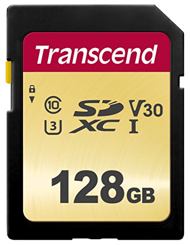 Transcend Ts128Gsdc500S Scheda Di Memoria Sdxc Da 128 Gb, Imballaggio Standard, 500S, Per Videocamere