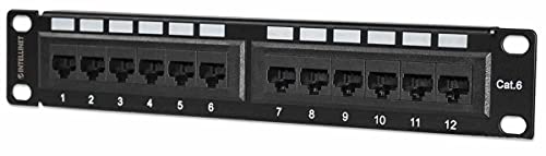 Intellinet 720748 1U Patch Panel - Patch Panels (Rj-45, Black, 1U, 254 Mm, 44.5 Mm, 28.9 Mm)