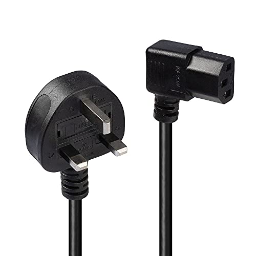 Lindy 1M Uk 3 Pin To Right Angled Iec