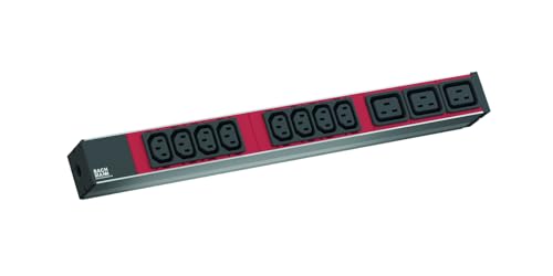 Bachmann 800.2332 11Ac Outlet(S) 1U Black, Red Power Distribution Unit (Pdu) - Power Distribution Units (Pdus) (Basic, 1U, Aluminium, Black, Red, 11 A