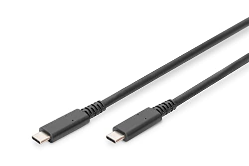 Digitus Cavo Di Collegamento Usb 4.0 - Da Usb-C A Usb-C - Displayport 2.0-8K/60Hz - Pd3.1-240W - 40Gbit/S - 0,8 M - Nero
