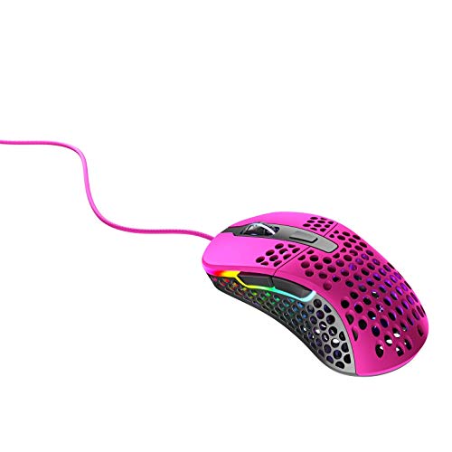 Xtrfy M4 Rgb - Mouse Da Gaming Superleggero - Con Cavo E Sensore Pixart 3389 - Design Ergonomico Per Destrimani - Retroilluminazione Rgb Regolabile -