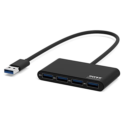 Port Designs 900121 Hub Di Interfaccia Usb 3.0 Type-A 5000 Mbit/S, Nero