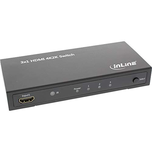 Inline Interruttore Hdmi/Switcher, 3 Ingressi 1 Uscita, 4K2K, 3D, Hd Audio