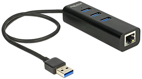 Usb 3.0 Hub 3 Port + 1 Port Gigabit Lan 10/100/1000 Mb/S - Hub - 3 Anschlüsse