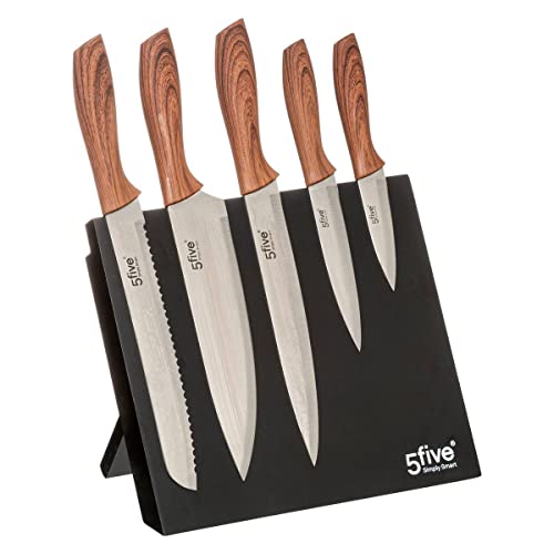 5Five - Blocco Magnetico Con 5 Coltelli Nero