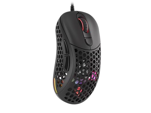 Genesis Xenon 800 Rgb Mouse Da Gioco Leggero 16000 Dpi Con Fori E Tasti Programmabili, Nero
