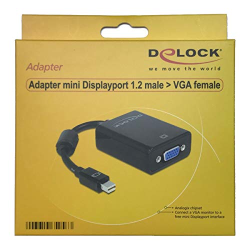Delock 65256 Adaptador De Cable Vga Mini Displayport 1.1A Negro