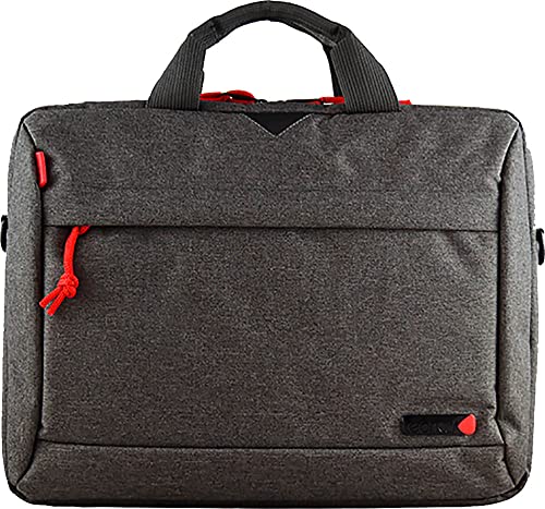 Tech Air Tan1207 14.1" - Borsa Morbida 12-14,1" Per Tablet Ultra Tablet, Colore Grigio Con Tasto Rosso Apertura Dall'Alto.