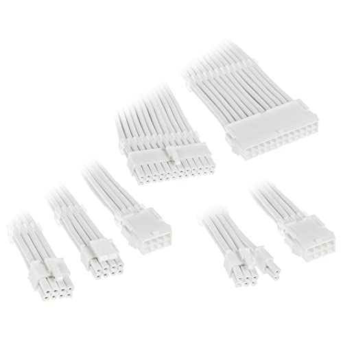 Kolink Core Adept Braided Cable Extension Kit - White