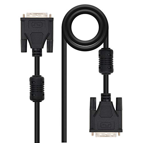Nanocable 10.15.0802 - Cavo Dual Link Dvi-Dvi 24 + 1, Maschio-Maschio, Nero, 1.8 Ms