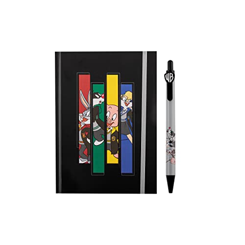 Cinereplicas - Set Deluxe Carnet Et Stylo Looney Tunes À Poudlard 160 Pages Et Couverture Rigide 14.5 * 21Cm - Licence Officielle